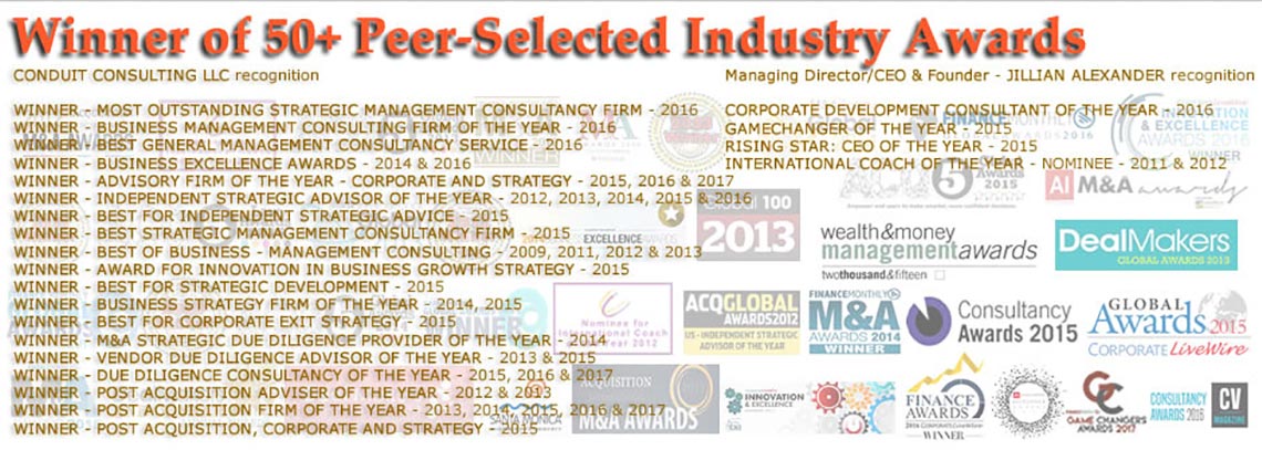 Conduit Consulting Peer Selected Awards
